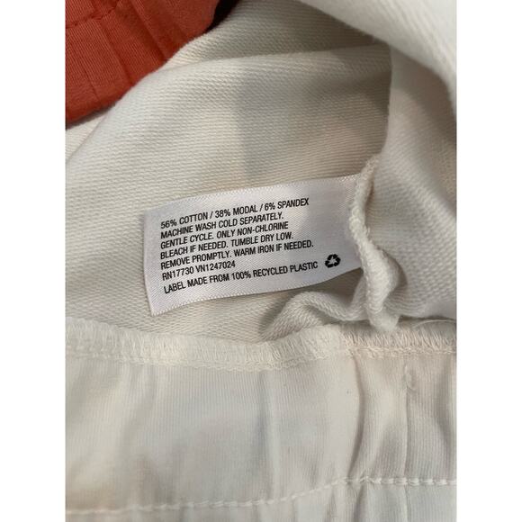 Joy Lab Women’s Cropped Tie Dye Sweatshirt Orange/Cream Cotton Blend Size S - Picture 5 of 7